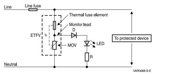 Application Circuit Diagram - TDK ThermoFuse™ Varistors