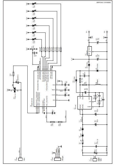 Schematic - STMicroelectronics STEVAL-IHM029V2 Universal Motor Control Eval Board