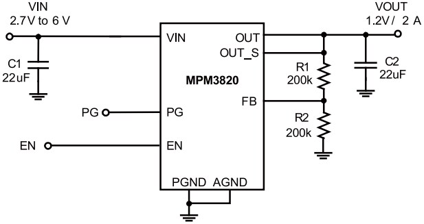 Monolithic Power Systems (MPS) MPM3820 Synchronous Step-Down Converters