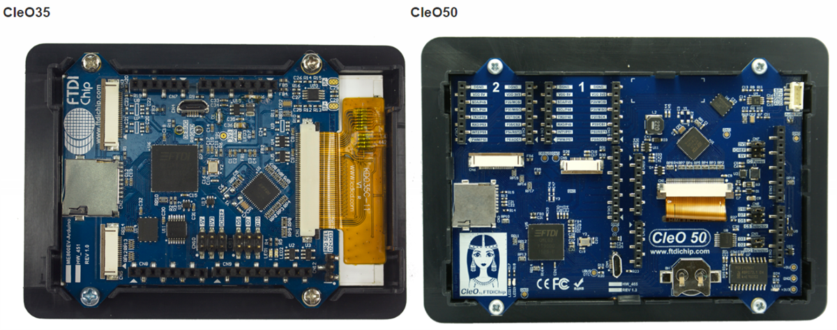 Bridgetek CleO Touch-Enabled Display Shields