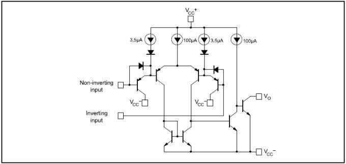 Schematic - STMicroelectronics TS3021/TS3022 High-Speed Comparators