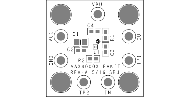Mechanical Drawing - Analog Devices / Maxim Integrated MAX40002-MAX40005 Evaluation Kits