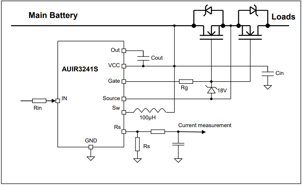 Block Diagram - Infineon Technologies AUIR3241S & AUIR3242S High Side MOSFET Drivers