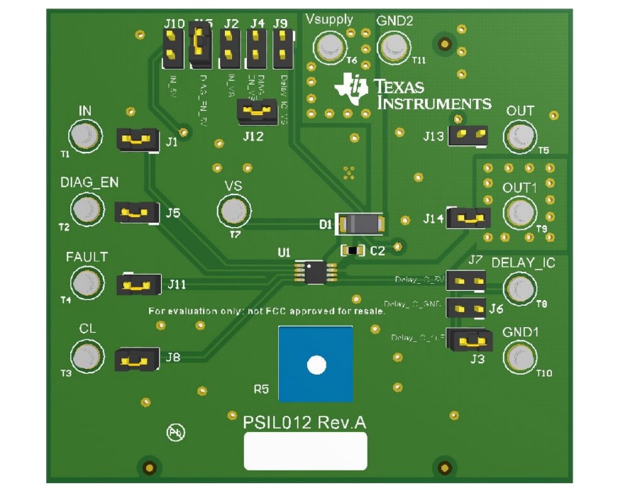Location Circuit - Texas Instruments TPS1H200EVM High-Side Evaluation Module
