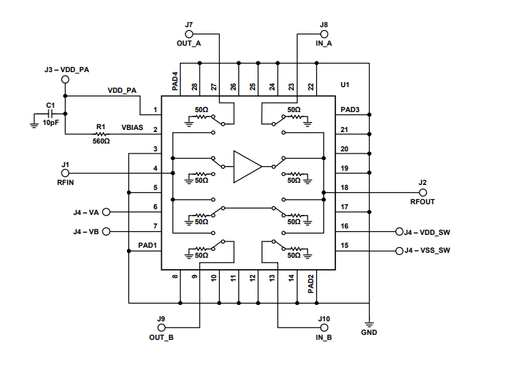 Schematic - Analog Devices Inc. ADL8111-EVALZ Evaluation Board