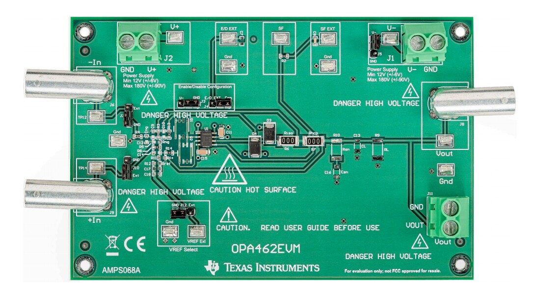 Location Circuit - Texas Instruments OPA462EVM Evaluation Module
