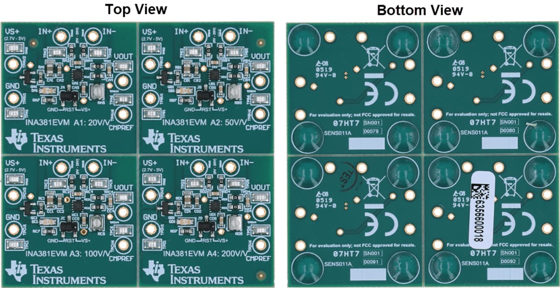 Mechanical Drawing - Texas Instruments INA381EVM Amplifier Evaluation Module (EVM)