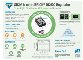 Infographic - Vishay microBRICK® DC/DC Regulator Modules