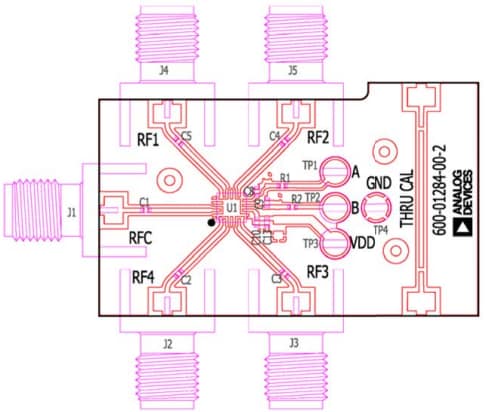 Schematic - Analog Devices Inc. EVAL-HMC7992 Evaluation Board