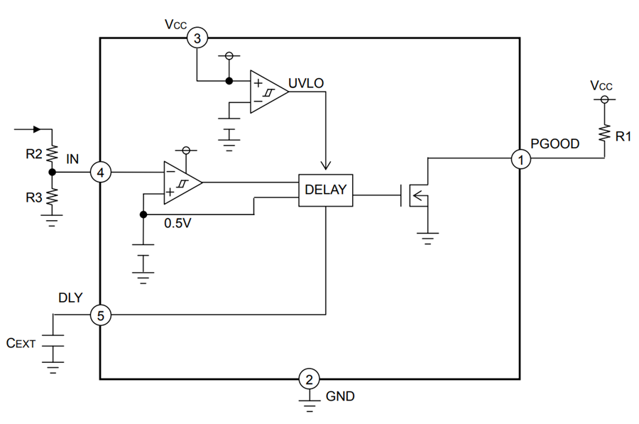Block Diagram - ROHM Semiconductor BD4142HFV CMOS Voltage Detector IC