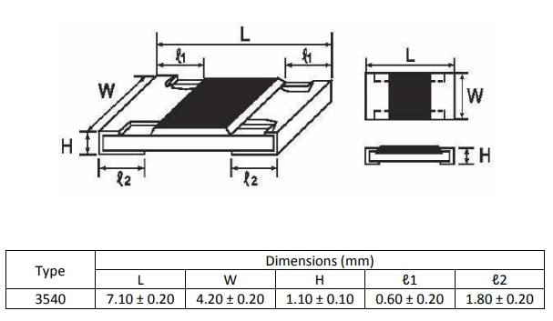 Chart - TE Connectivity 3540 Thick-Film Resistors