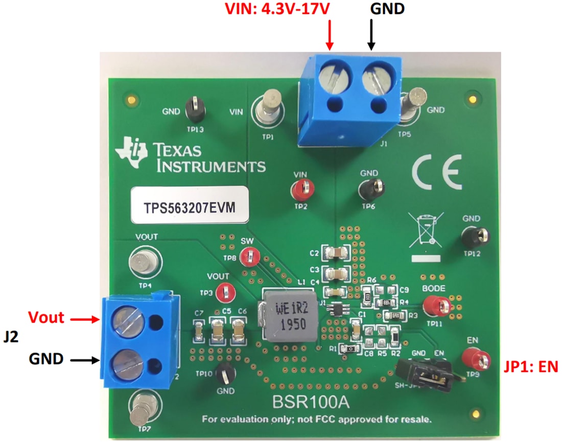 Mechanical Drawing - Texas Instruments TPS563207EVM Converter Evaluation Module (EVM)