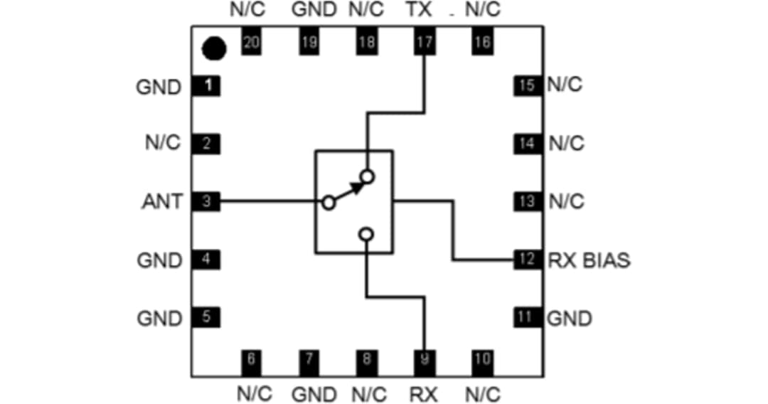 Schematic - MACOM MASW-011120 SPDT PIN Diode