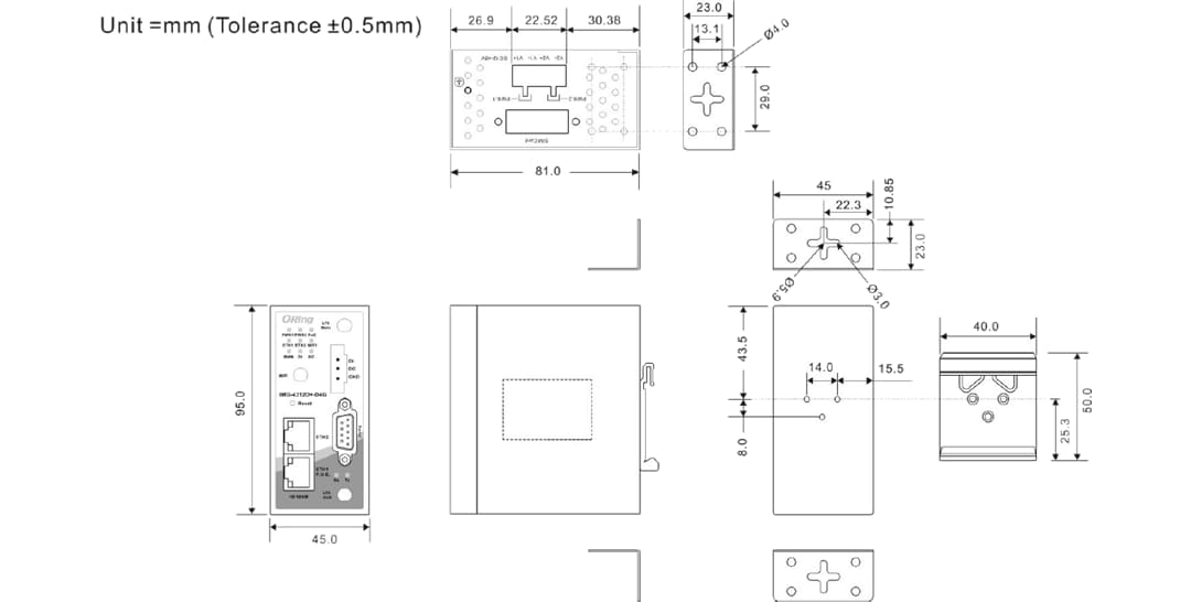 ORing IMG-4312D+-D4G LTE Cellular M2M Gateway