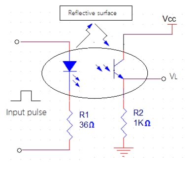 Application Circuit Diagram - Optek / TT Electronics OPB735 Reflective Object Sensors