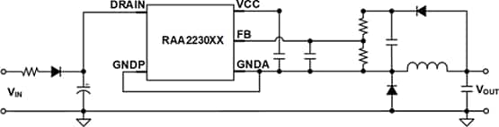 Renesas Electronics RAA2230xx 700V Non-Isolated AC-DC Buck Regulators