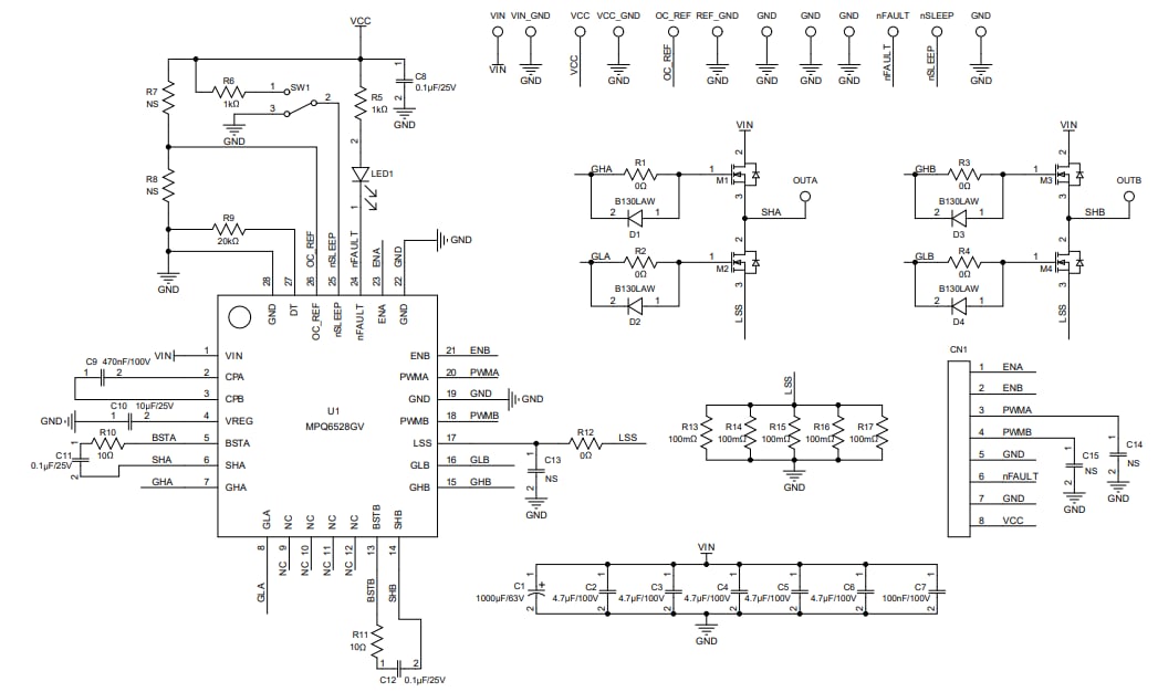 Schematic - Monolithic Power Systems (MPS) EVQ6528-V-00A Evaluation Board