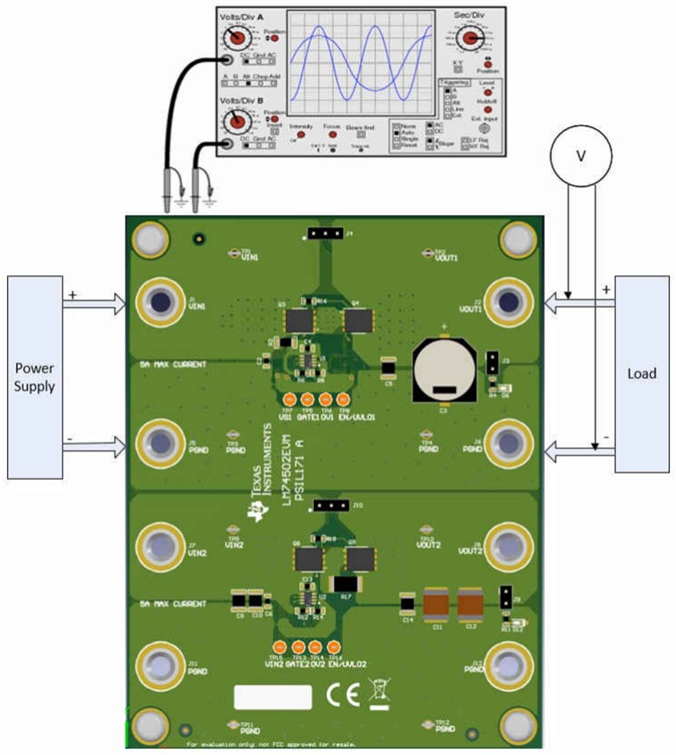 Mechanical Drawing - Texas Instruments LM74502EVM Controller Evaluation Module (EVM)
