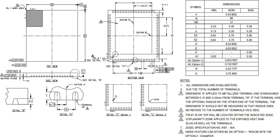 Mechanical Drawing - Infineon Technologies WLC1115 Wireless Charging Transmitter