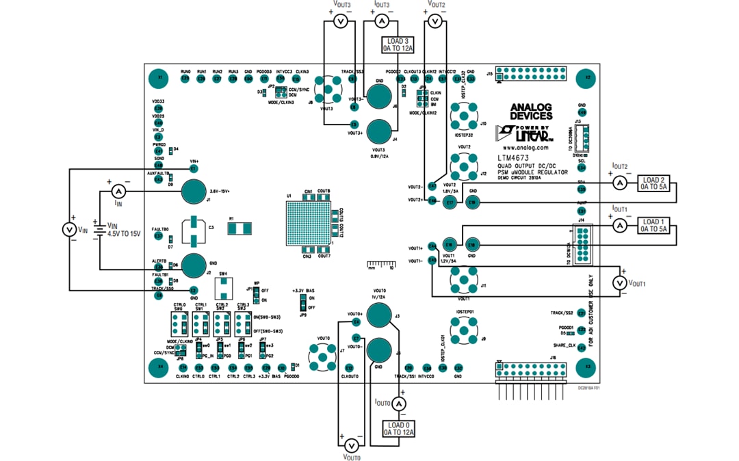 Analog Devices Inc. LTM4673 Demonstration Circuit DC2810A