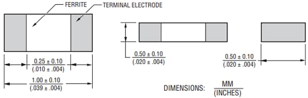 Bourns MH1005 Compact High Current Ferrite Beads