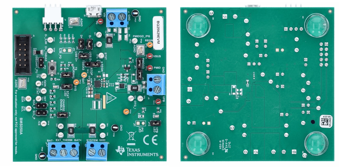 Texas Instruments bq25628EVM & bq25629EVM Evaluation Modules