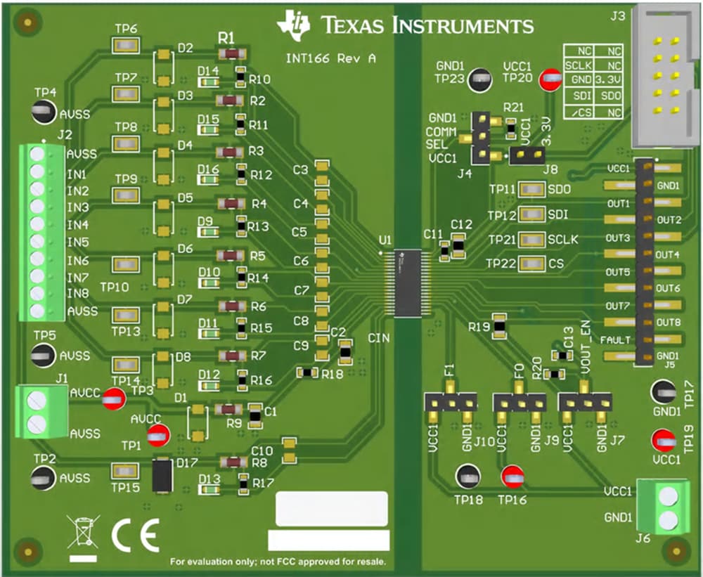 Mechanical Drawing - Texas Instruments ISO1228DFBEVM Evaluation Module (EVM)