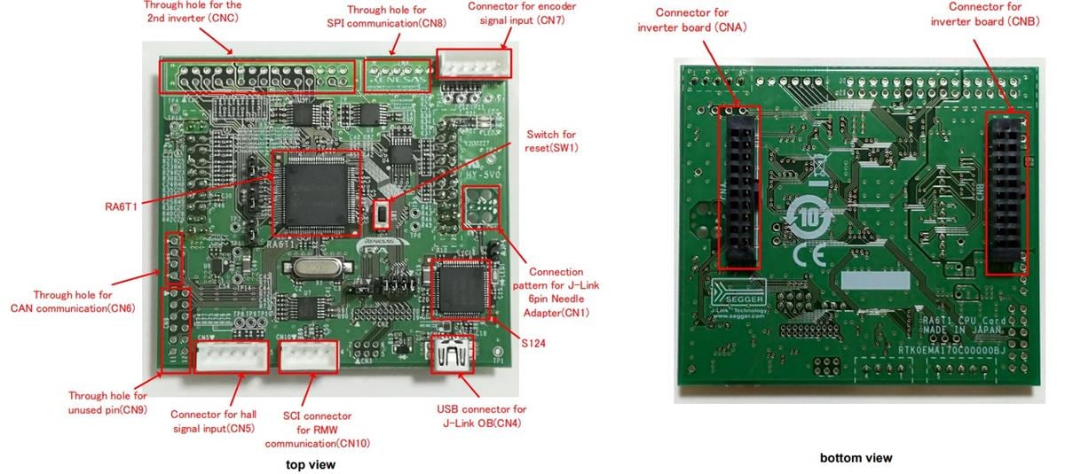 Renesas Electronics RA6T1 CPU Card