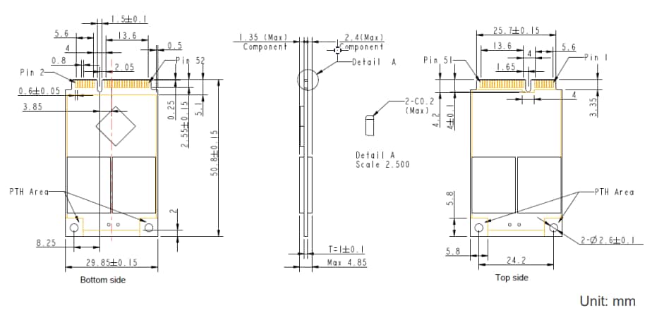 Mechanical Drawing - Apacer Technology Inc. ST250-300 Serial ATA Flash Drives