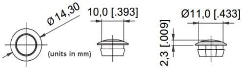 Mechanical Drawing - APEM AQW Switch Caps