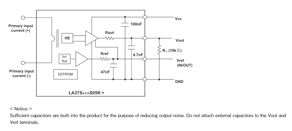 Block Diagram - Tamura LA37S S05K Open-loop Current Sensors