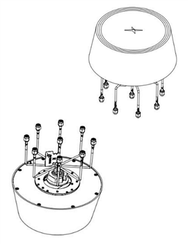 Mechanical Drawing - Taoglas Synergy XR 9-in-1 Antennas