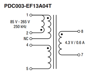 Schematic - Bourns PDC DC/DC Pulse Transformers