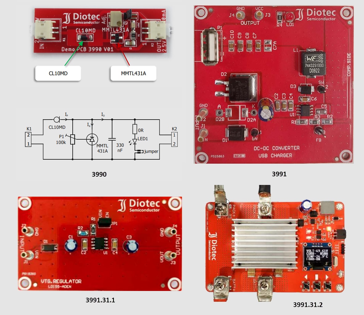 Diotec Semiconductor 3990 & 3991 Demo Boards