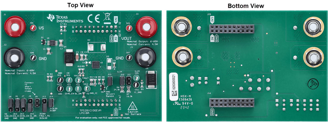 Mechanical Drawing - Texas Instruments TPS281C100EVM Switch Evaluation Module (EVM)