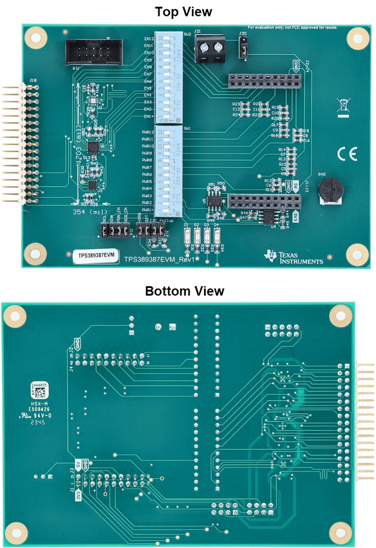 Mechanical Drawing - Texas Instruments TPS389387EVM Evaluation Module (EVM)