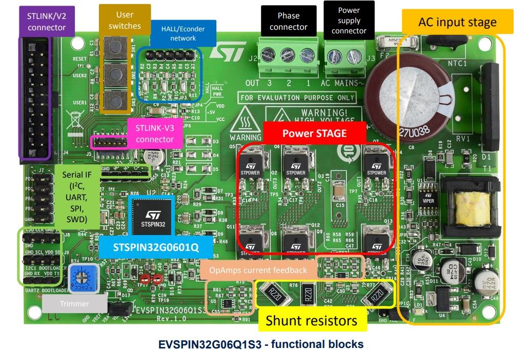 STMicroelectronics EVSPIN32G06Q1S3 Evaluation Board