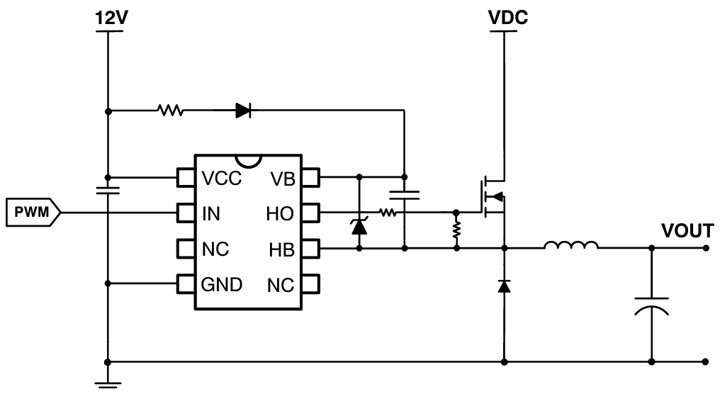 Application Circuit Diagram - onsemi NCP51313 Gate Drivers