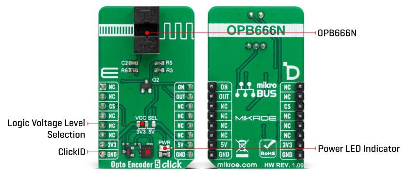 Mikroe MIKROE-6056 Opto Encoder 5 Click