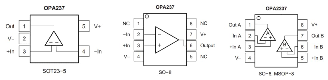 Schematic - Texas Instruments OPAx237 MicroAmplifier™  Op Amps