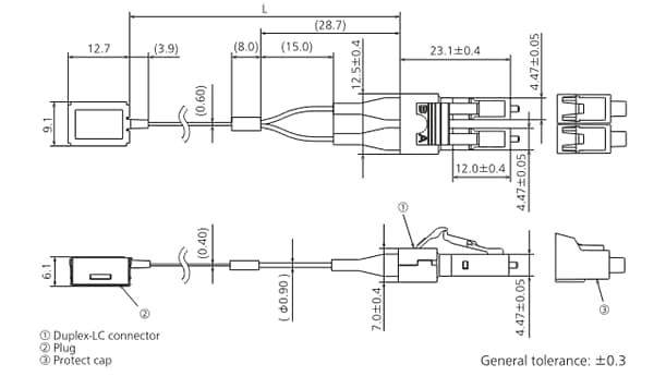 Chart - Panasonic Industrial Devices V Series Active Optical Duplex-LC Connectors