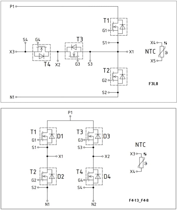 Application Circuit Diagram - Infineon Technologies EasyPACK™ CoolSiC™ Trench MOSFET Modules
