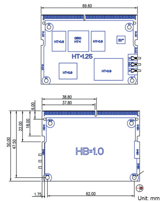 Mechanical Drawing - AMobile Solutions SoM-SD700 Arm® System-on-Module