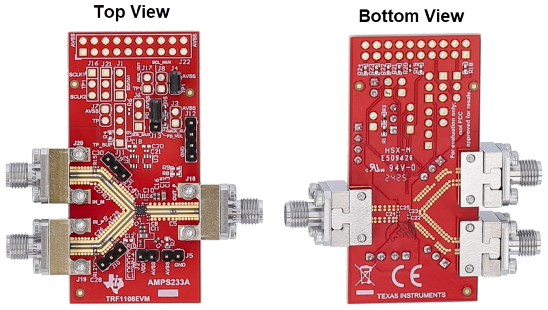 Mechanical Drawing - Texas Instruments TRF1108EVM RF Amplifier Evaluation Module