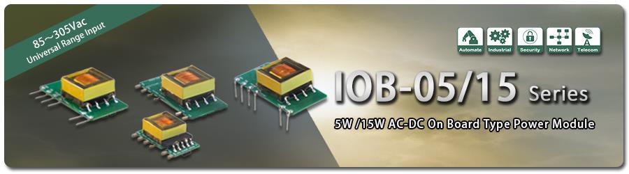 MEAN WELL IOB-05 & IOB-15 AC-DC Power Modules