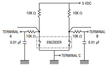 Application Circuit Diagram - Bourns PEC06 6mm Incremental Micro Encoders