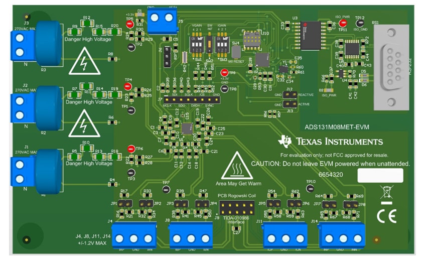 Location Circuit - Texas Instruments ADS131M08MET-EVM Metrology Evaluation Module