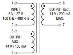 Schematic - Bourns HVMA03F40C-ST10S Flyback Transformer