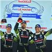 Frankie Montecalvo, Jack Hawksworth, and Parker Thompson celebrate an exciting third-place finish at